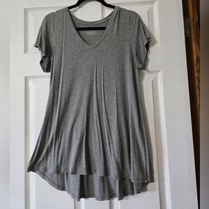 HUE Gray Maternity Short Sleeve Tunic